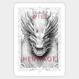 Dragon Legend Wild Nature Illustration Line Epic Illustration Line Art Sticker